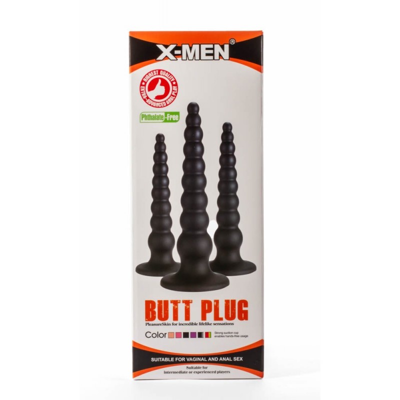 X-Men 7.87inch Butt Plug Black S XMEN1164S